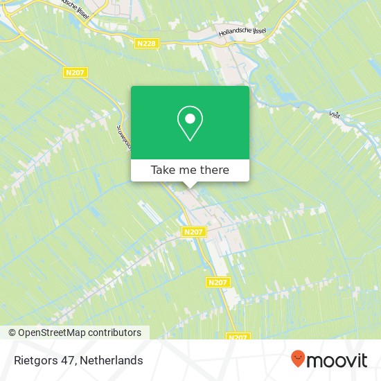 Rietgors 47, 2821 SP Stolwijk kaart