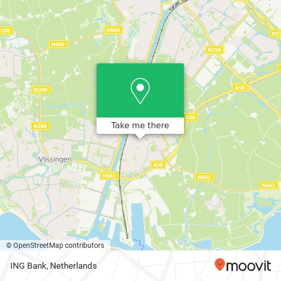 ING Bank, Poortugaalstraat 4388 AW Vlissingen kaart