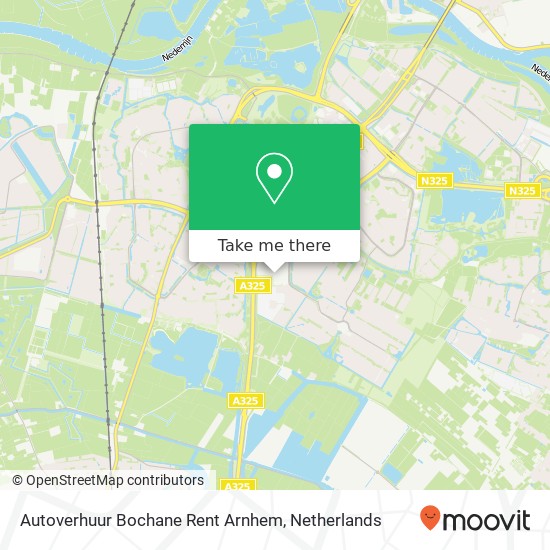 Autoverhuur Bochane Rent Arnhem, Hazenkamp 15 kaart