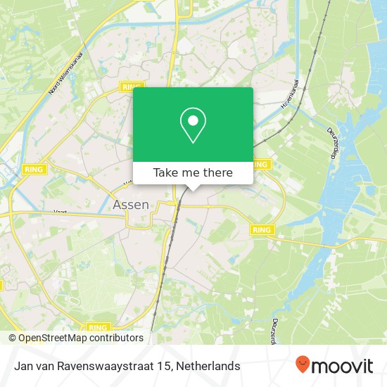 Jan van Ravenswaaystraat 15, 9403 BK Assen kaart