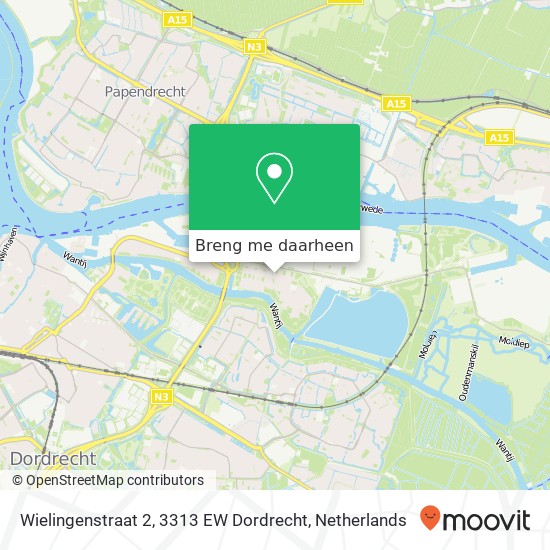 Wielingenstraat 2, 3313 EW Dordrecht kaart