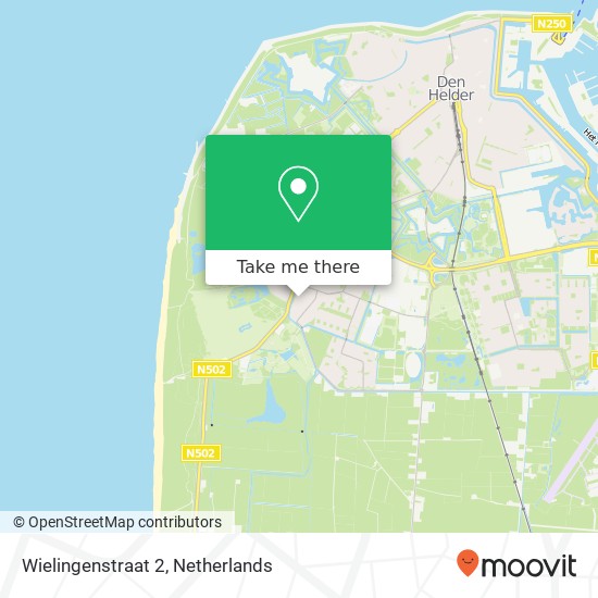 Wielingenstraat 2, 1784 JE Den Helder kaart