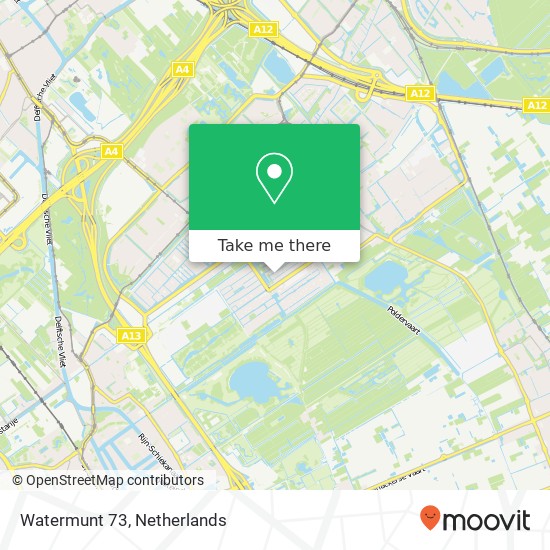 Watermunt 73, 2498 DN Den Haag kaart