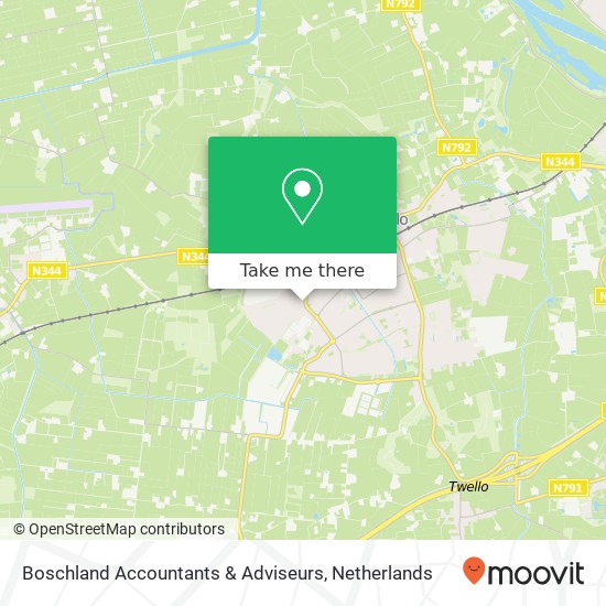 Boschland Accountants & Adviseurs, Molenveld 3 kaart