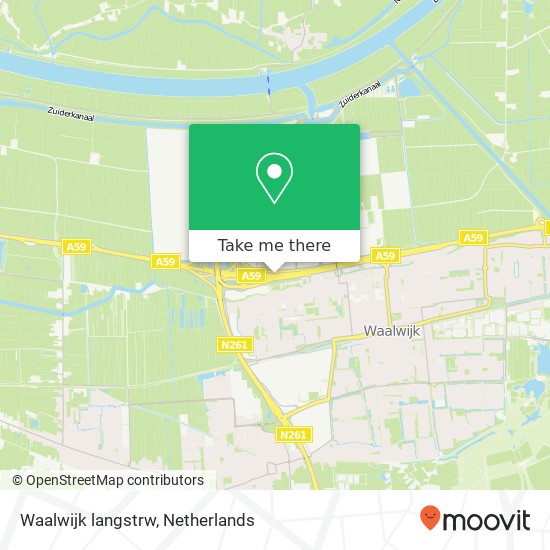 Waalwijk langstrw, 5145 Waalwijk kaart