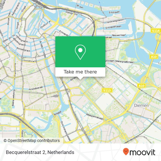 Becquerelstraat 2, 1097 DC Amsterdam kaart