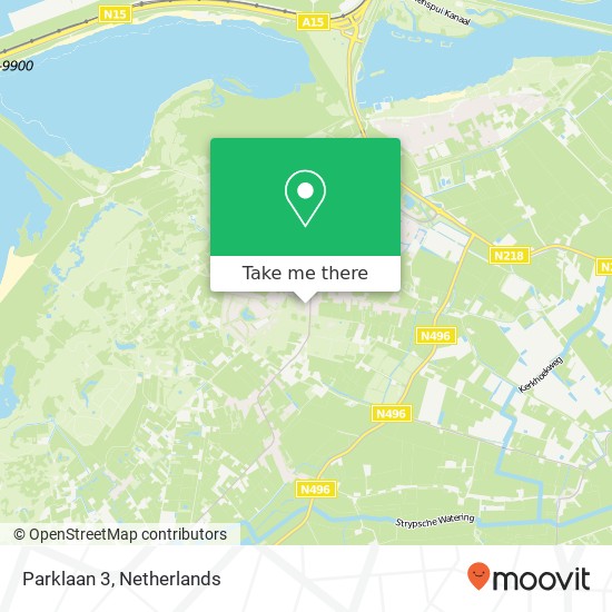 Parklaan 3, 3233 VH Oostvoorne kaart