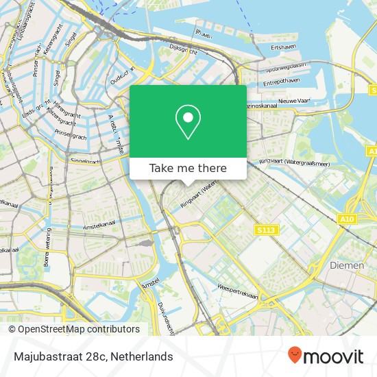 Majubastraat 28c, 1092 KH Amsterdam kaart