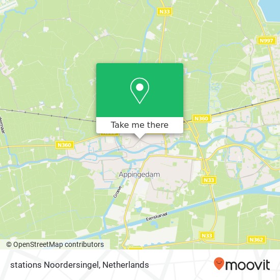 stations Noordersingel, 9901 CR Appingedam kaart