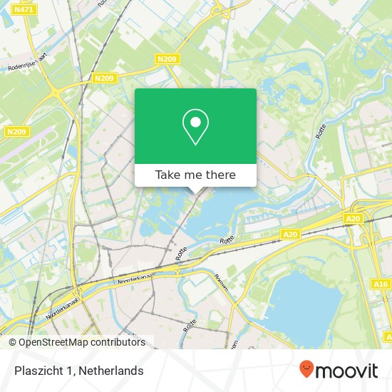 Plaszicht 1, 3054 AV Rotterdam kaart