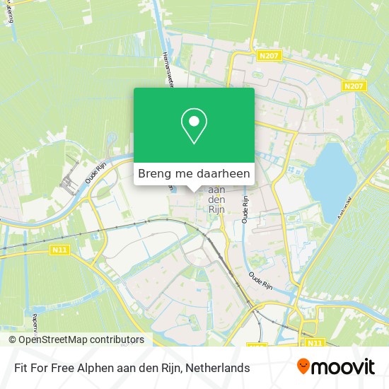 Fit For Free Alphen aan den Rijn kaart