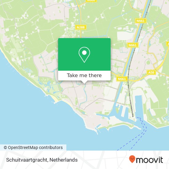 Schuitvaartgracht, 4383 BX Vlissingen kaart