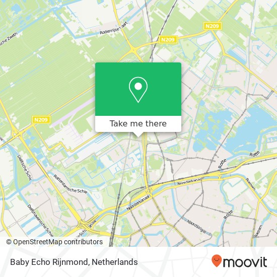 Baby Echo Rijnmond, Bovendijk 54 kaart
