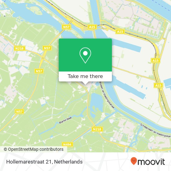 Hollemarestraat 21, 3238 XE Zwartewaal kaart