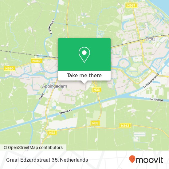 Graaf Edzardstraat 35, 9902 HP Appingedam kaart