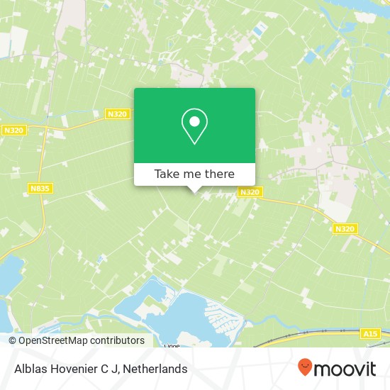 Alblas Hovenier C J, Ooievaar 3 kaart