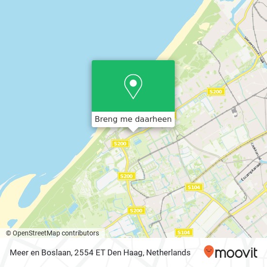 Meer en Boslaan, 2554 ET Den Haag kaart