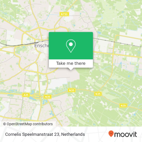 Cornelis Speelmanstraat 23, 7535 ZA Enschede kaart