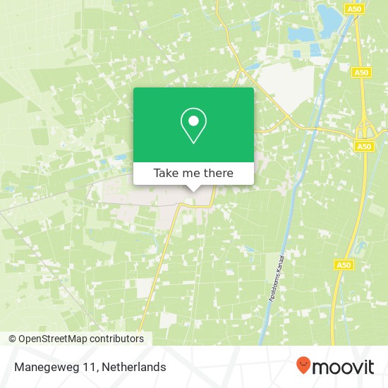Manegeweg 11, 8171 ND Vaassen kaart