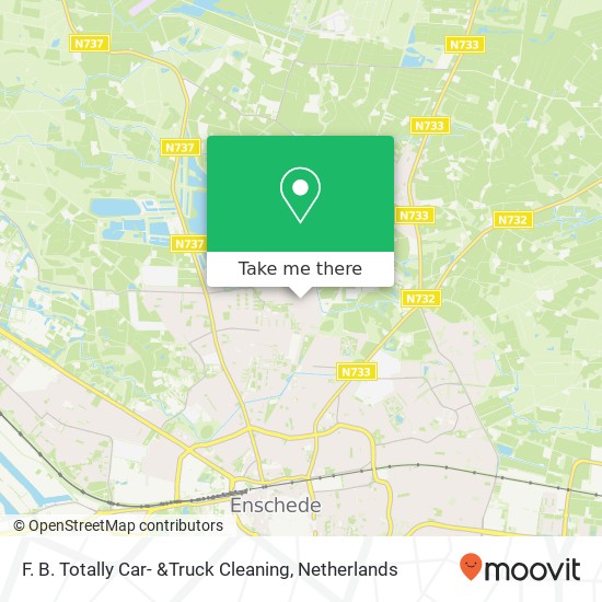 F. B. Totally Car- &Truck Cleaning, Ganzediepstraat 64 kaart