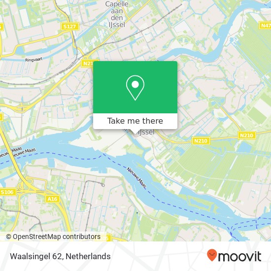 Waalsingel 62, 2921 AX Krimpen aan den IJssel kaart