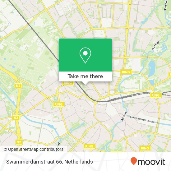 Swammerdamstraat 66, 5612 PT Eindhoven kaart