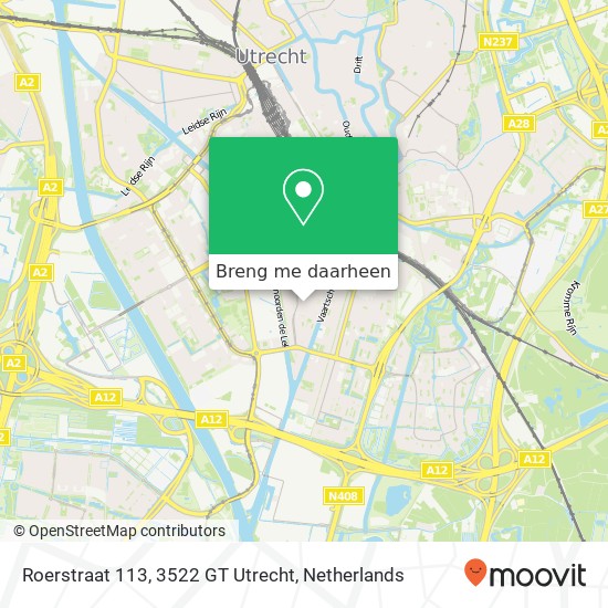 Roerstraat 113, 3522 GT Utrecht kaart