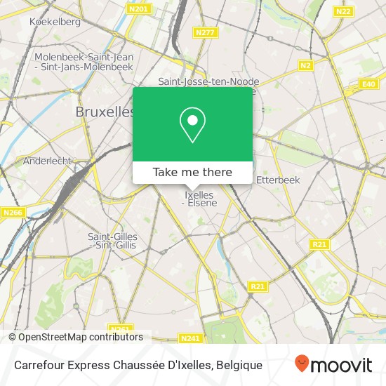 Carrefour Express Chaussée D'Ixelles kaart
