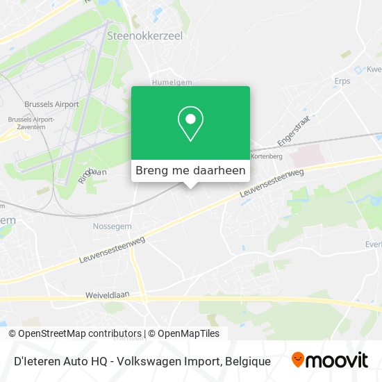 D'Ieteren Auto HQ - Volkswagen Import kaart