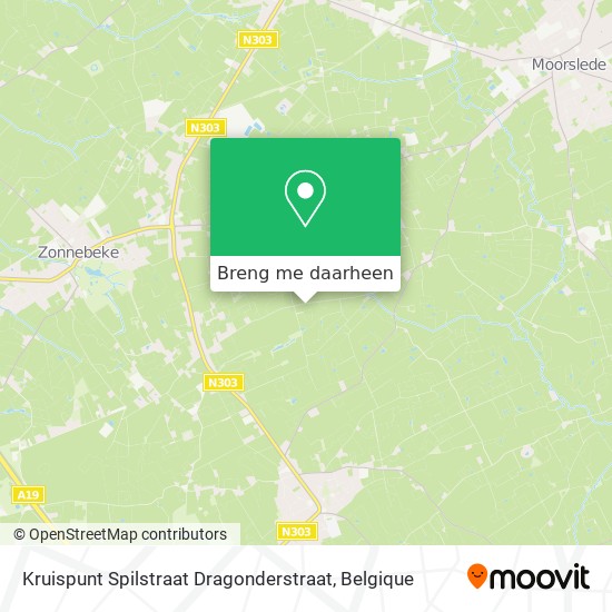 Kruispunt Spilstraat Dragonderstraat kaart