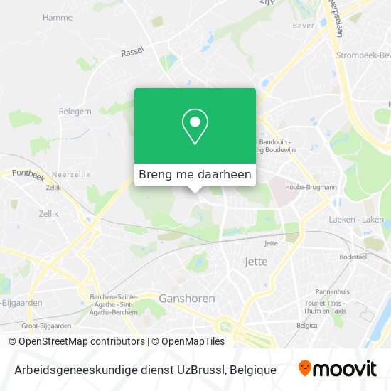 Arbeidsgeneeskundige dienst UzBrussl kaart