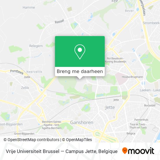 Vrije Universiteit Brussel — Campus Jette kaart