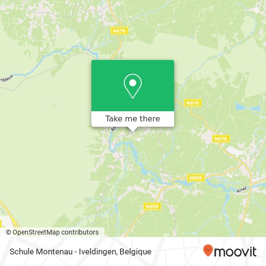 Schule Montenau - Iveldingen kaart