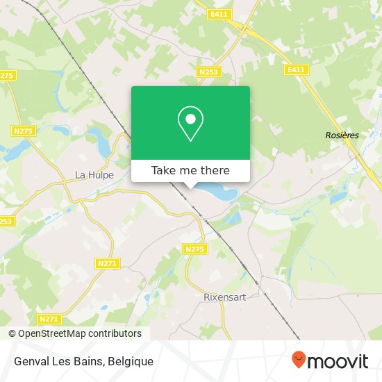 Genval Les Bains kaart