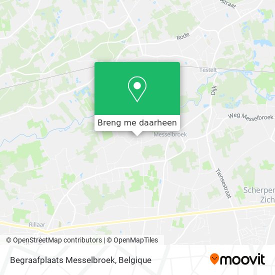 Begraafplaats Messelbroek kaart