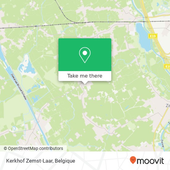 Kerkhof Zemst-Laar kaart