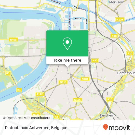 Districtshuis Antwerpen kaart