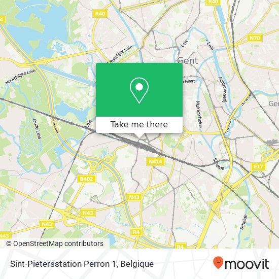 Sint-Pietersstation Perron 1 kaart