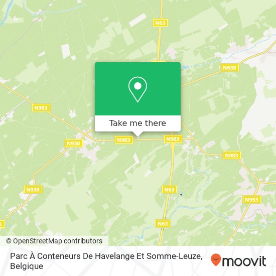 Parc À Conteneurs De Havelange Et Somme-Leuze kaart