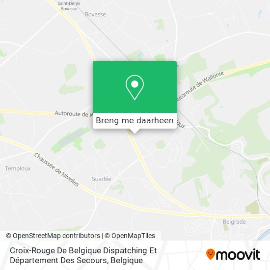 Croix-Rouge De Belgique Dispatching Et Département Des Secours kaart
