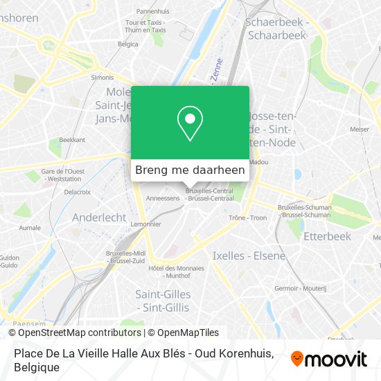 Place De La Vieille Halle Aux Blés - Oud Korenhuis kaart
