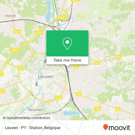 Leuven - P1 : Station kaart