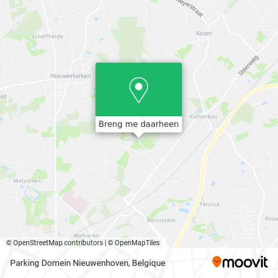 Parking Domein Nieuwenhoven kaart