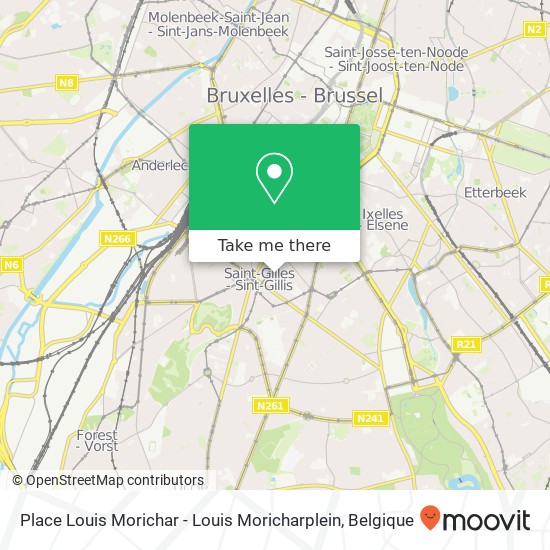 Place Louis Morichar - Louis Moricharplein kaart