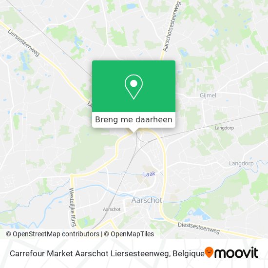 Carrefour Market Aarschot Liersesteenweg kaart