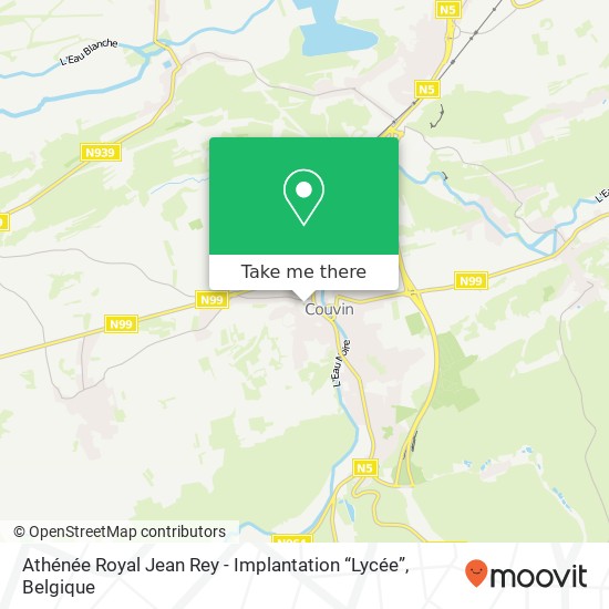 Athénée Royal Jean Rey - Implantation “Lycée” kaart