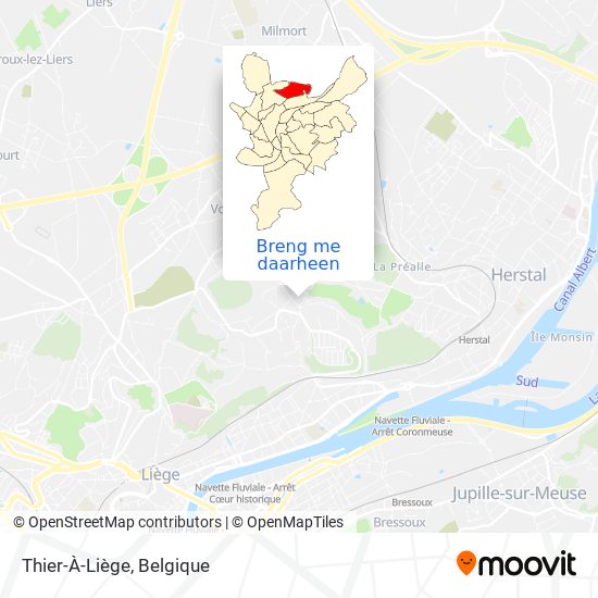 Thier-À-Liège kaart