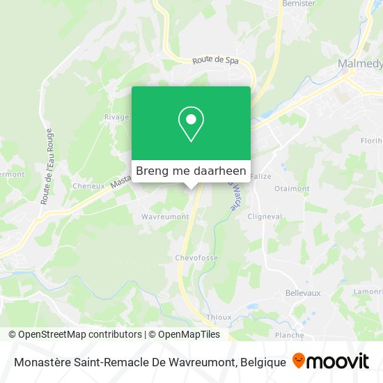 Monastère Saint-Remacle De Wavreumont kaart