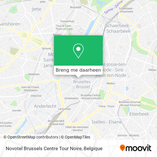 Novotel Brussels Centre Tour Noire kaart