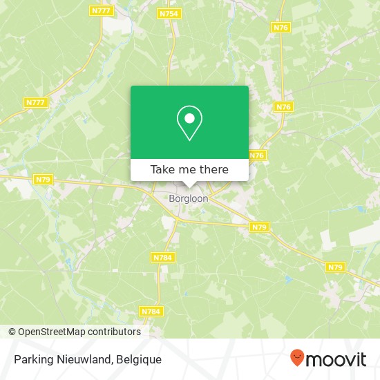 Parking Nieuwland kaart